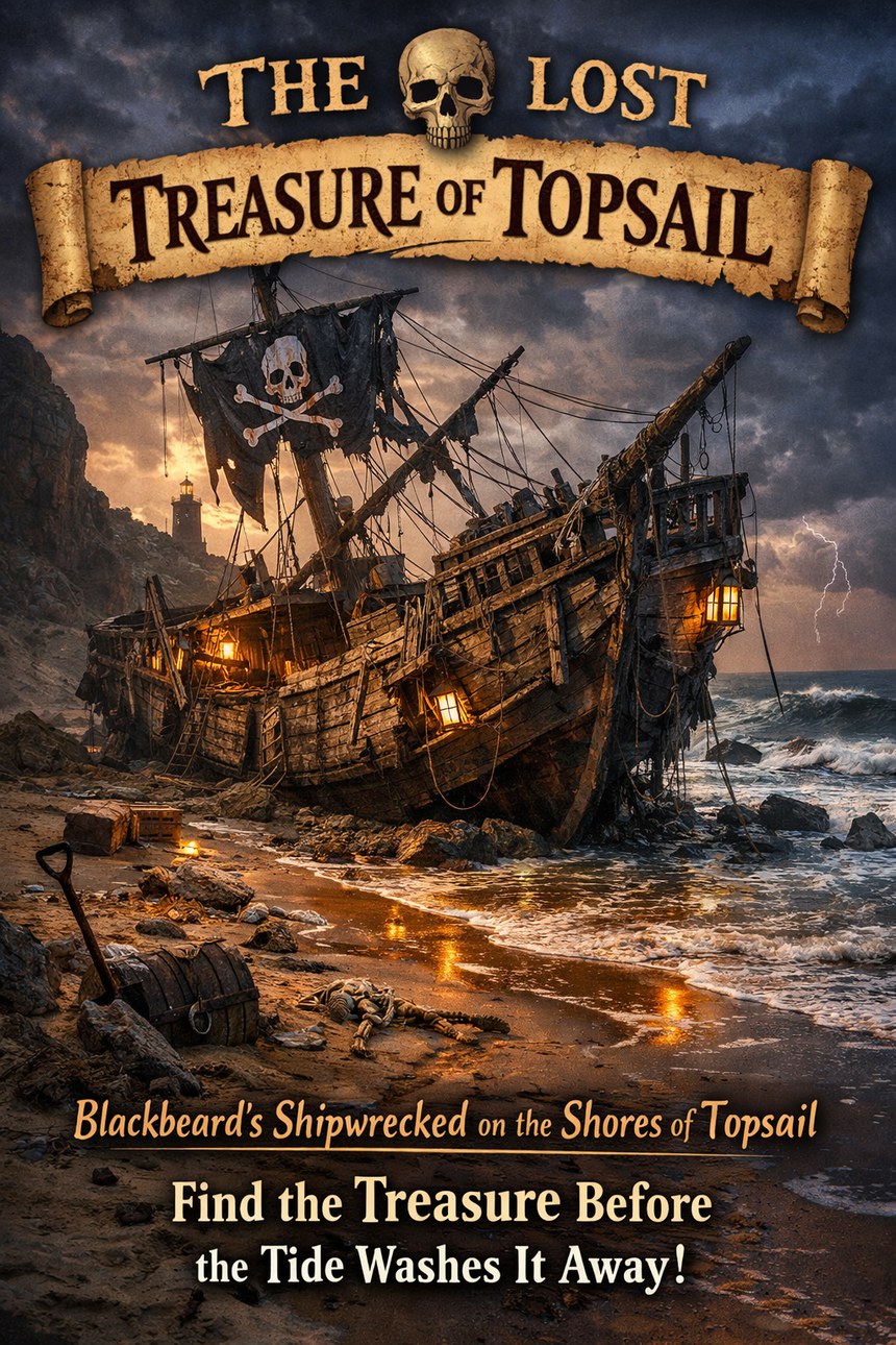 The Lost Treasure of Topsail — Escape Room